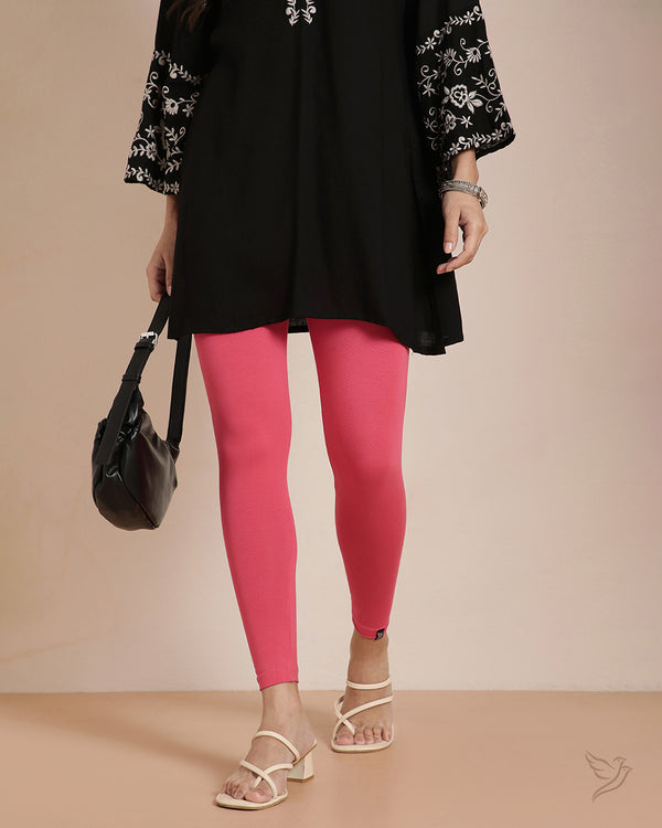 Viscose Ankle Legging - Spiced coral