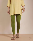 Cotton Ankle Legging - Olive