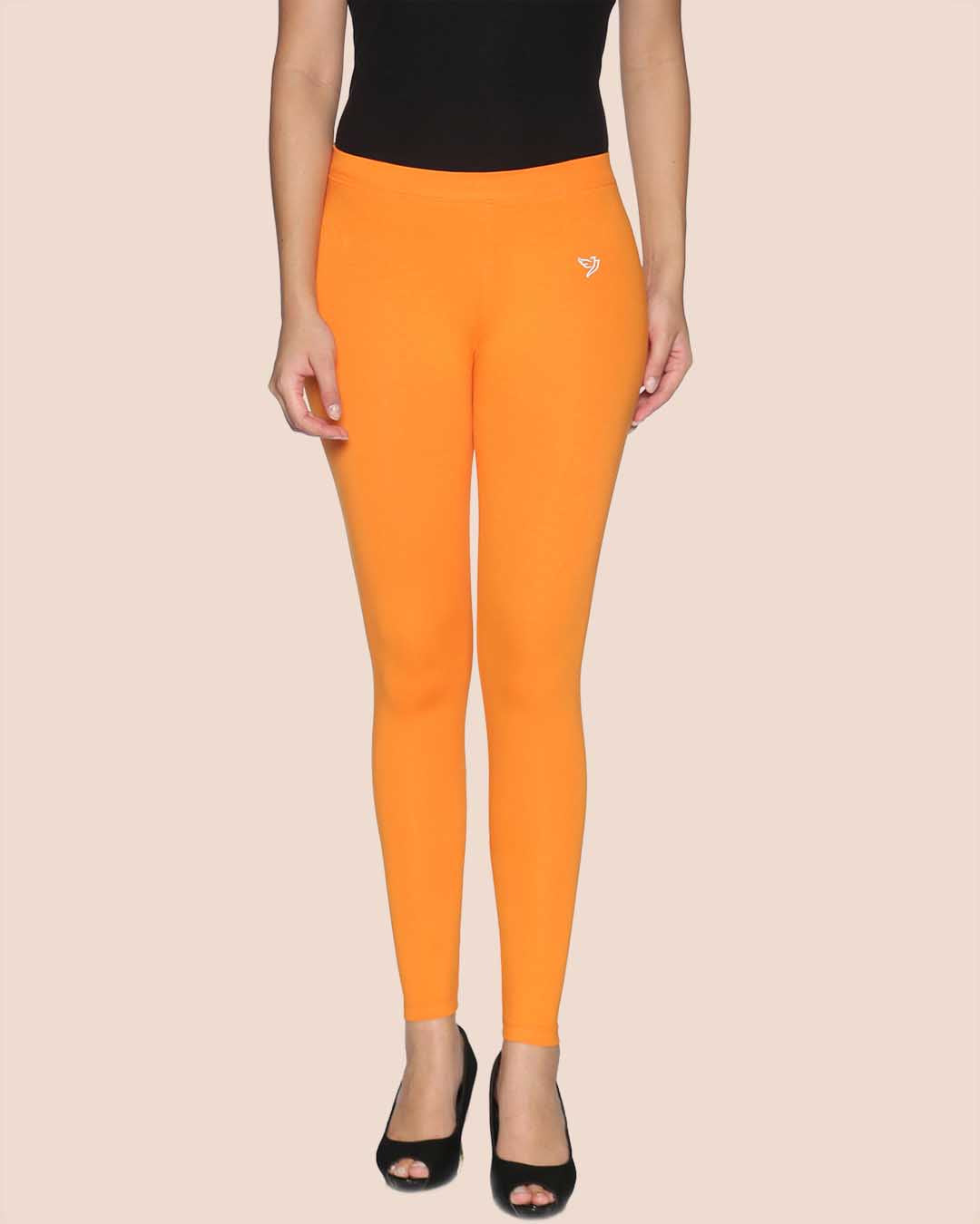 Orange Tango Cotton Ankle Legging