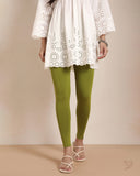 Viscose Ankle Legging - Olive Green