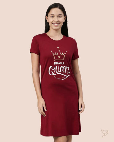 Lounge Wear Long Tee - Red