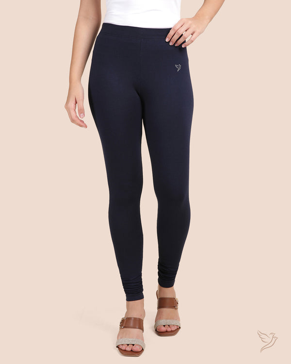Cotton Churidar Legging - DeepNavy
