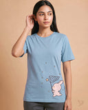 Relaxed Fit Tee – Dusty Blue