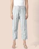 Striped Palazzo - Frosty Green