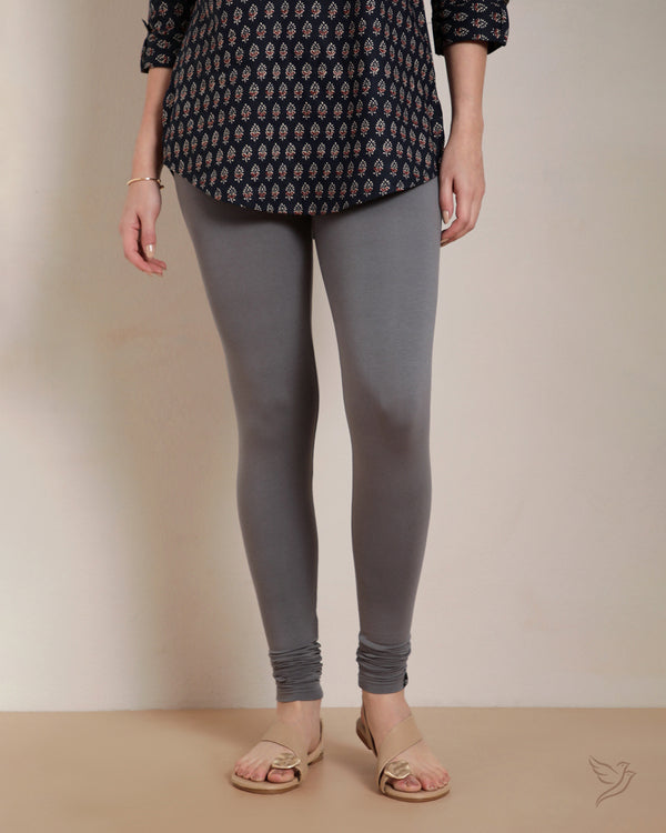 Viscose Churidar Legging - Steel Grey