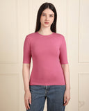 Solid Elbow Sleeve Tee - WildOrchid