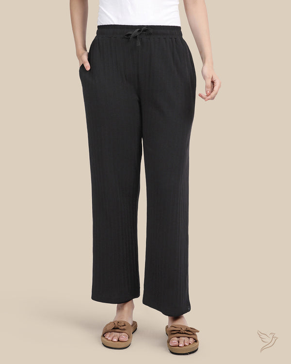 Textured Night Pant - Black