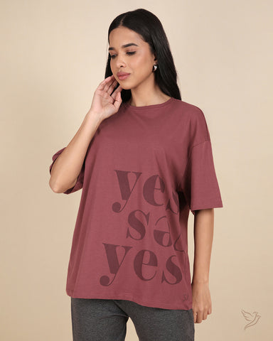 Oversize Tee – Dry Rose