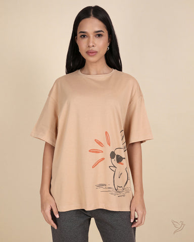 Oversize Tee – Porcini