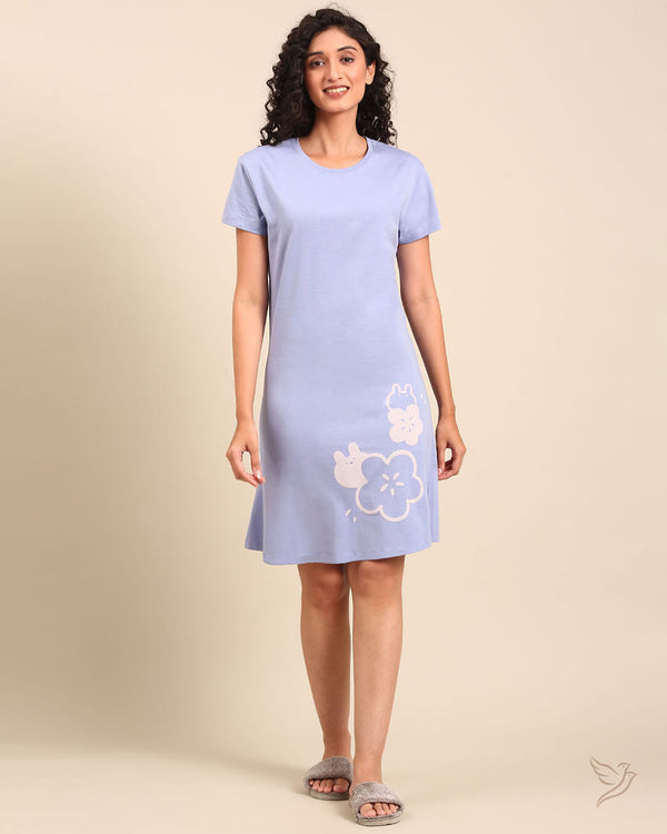 Duplicate Long Tee - Pale Iris