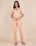 Sunshine Printed Collared Co-ord Set - Amberlight