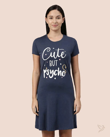 Lounge Wear Long Tee - Navy