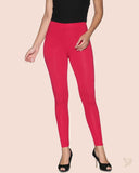 Viscose Ankle Legging - Rose Red