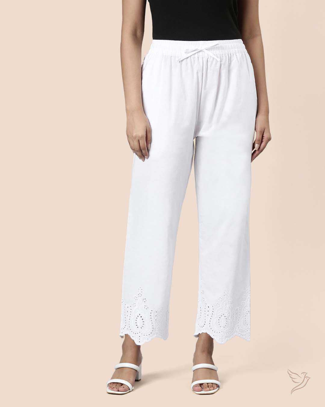 White Hakoba Straight Pant