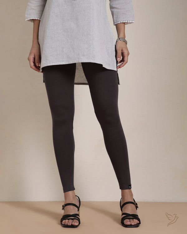 Viscose Ankle Legging - Shadow Grey