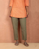 Cotton Kurti Pant - Green Army