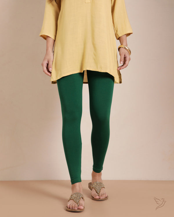 Cotton Ankle Legging - New Leaf