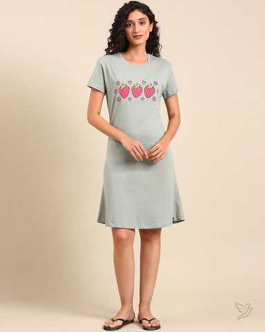 Long Tee - Misty Aqua