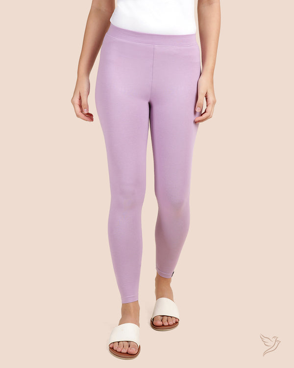 Cotton Ankle Legging - Mid Lavander