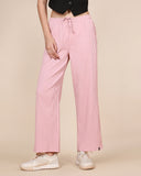 Textured Trousers - MistyMauve