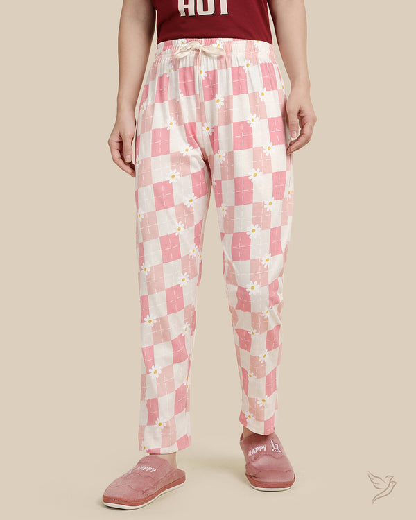 Printed Night Pant - Egg Nog