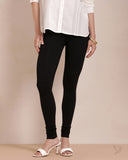 Cotton Churidar Legging - Carbon Black