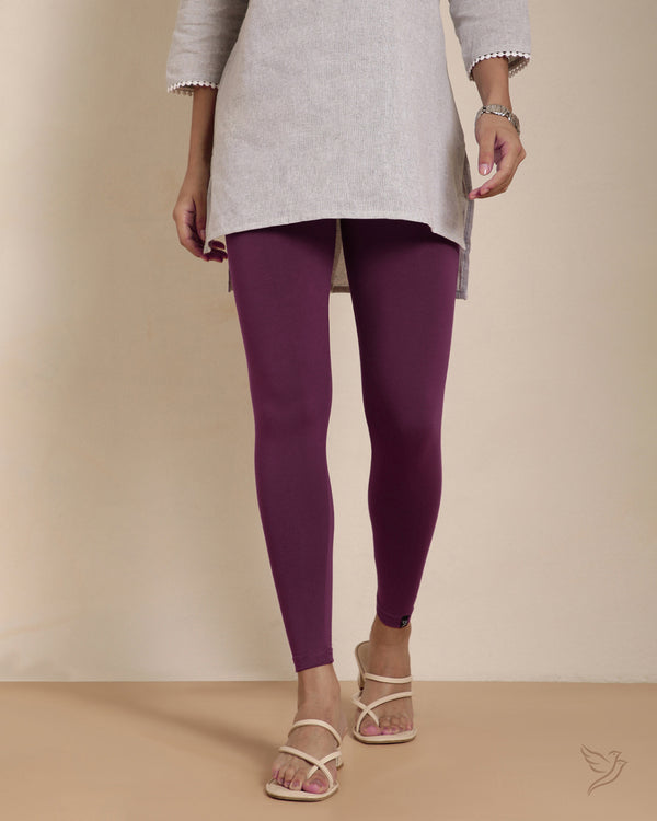 Viscose Ankle Legging - Beet Root