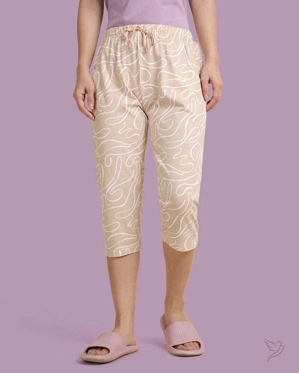 Printed Capri - Butter Scotch