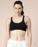 Solid Sports Bra - Carbon Black