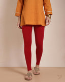 Cotton Ankle Legging - Lava Red