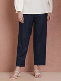 Viscose Kurti Pant - Navy Ribbon