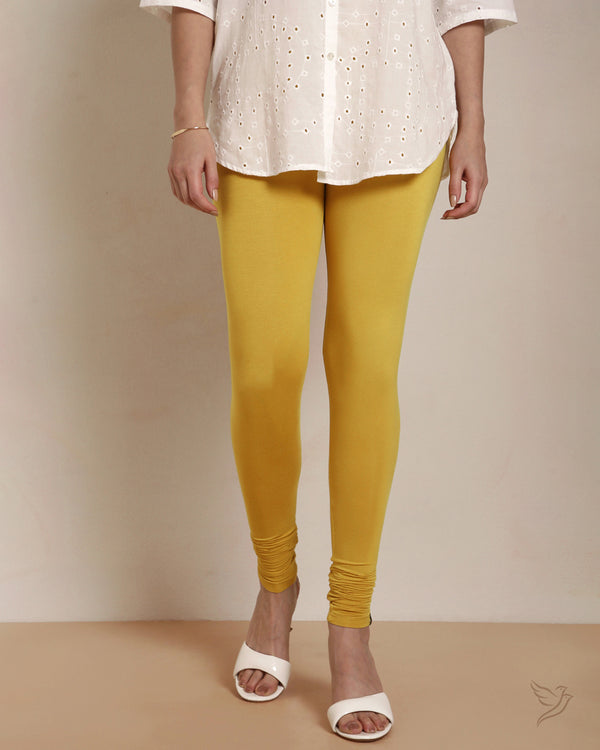 Viscose Churidar Legging - Canary Bird