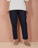Cotton Kurti Pant - Navy Ribbon