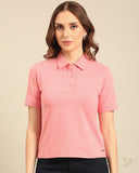 Classic Polo Tee - Soft Pink