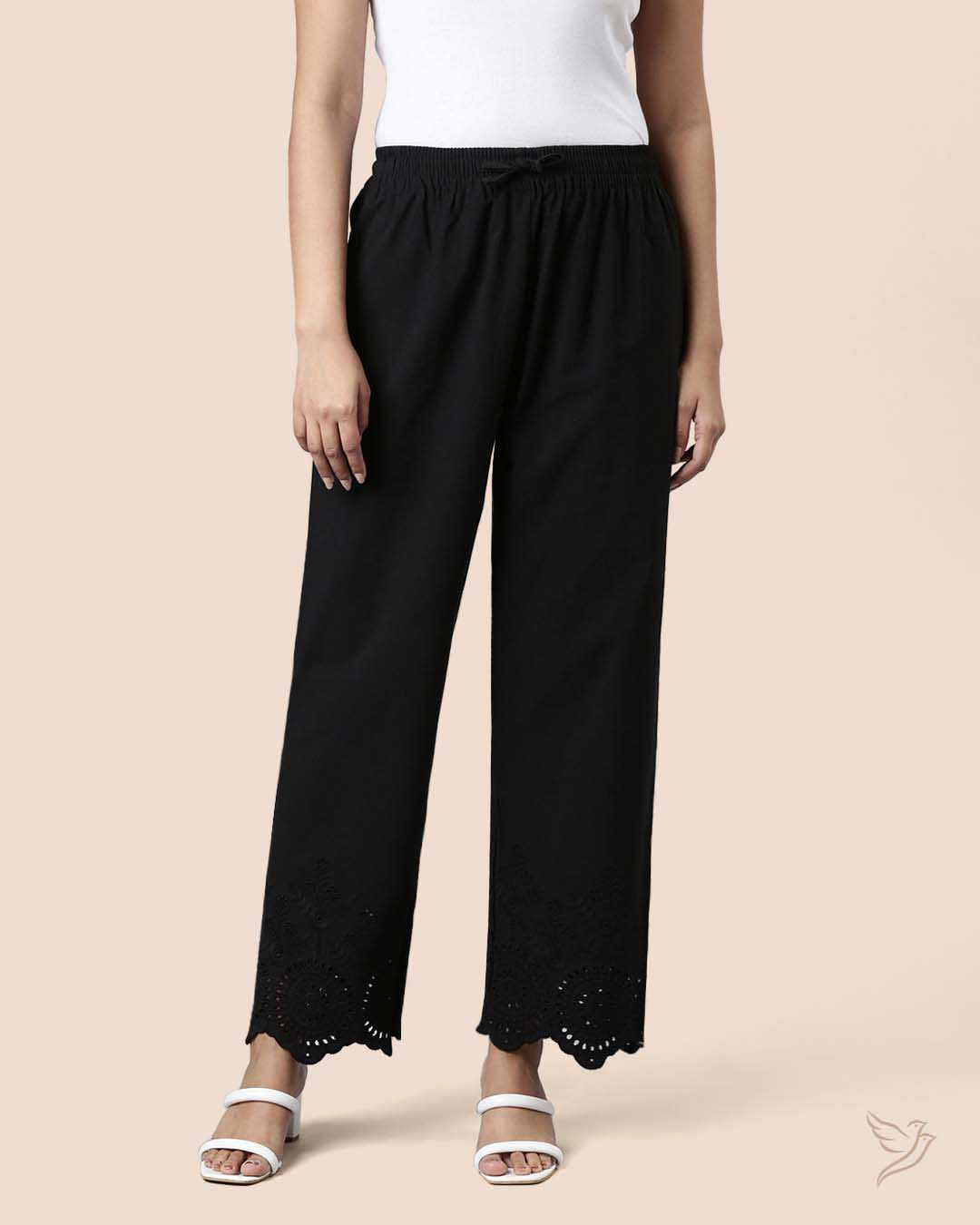 Black Hakoba Straight Pant