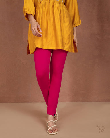 Sleek Kurti Pant - Pink Paradise