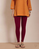 Cotton Ankle Legging - Mehandi Maroon
