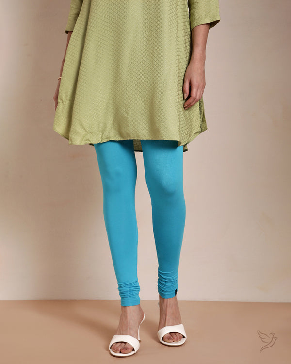 Viscose Churidar Legging - Swimming Pool