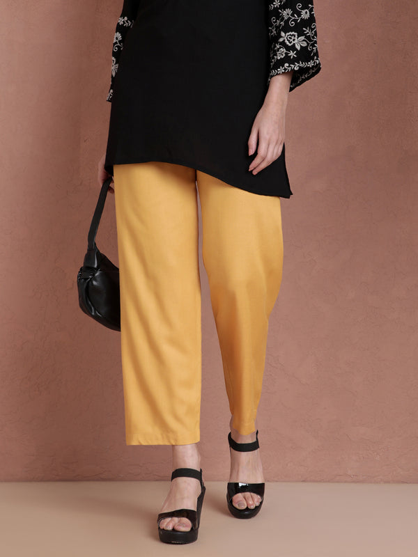 Viscose Kurti Pant - Caramel Custard