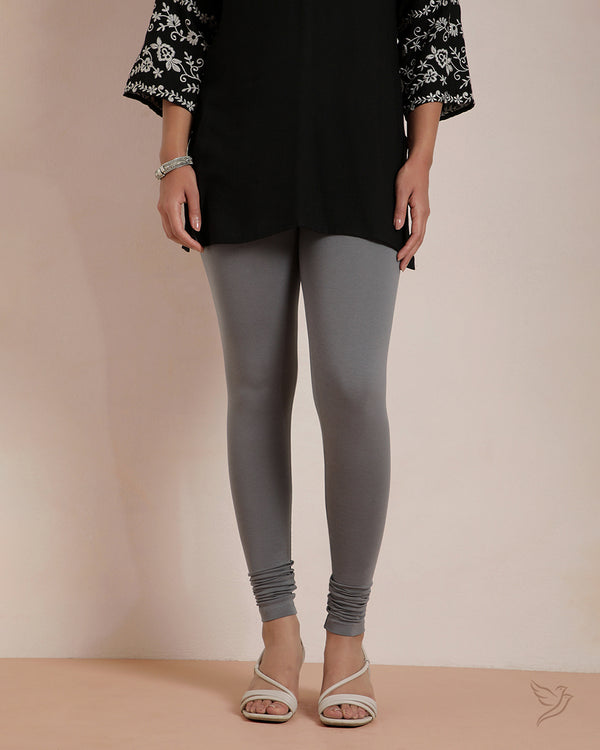 Cotton Churidar Legging - Anthrazite Grey