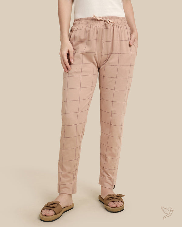 Printed Night Pant - Tan Brown