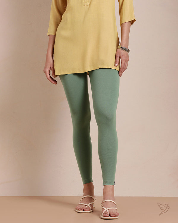 Cotton Ankle Legging - MintOlive