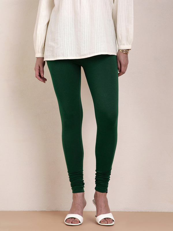 Viscose Churidar Legging - Green