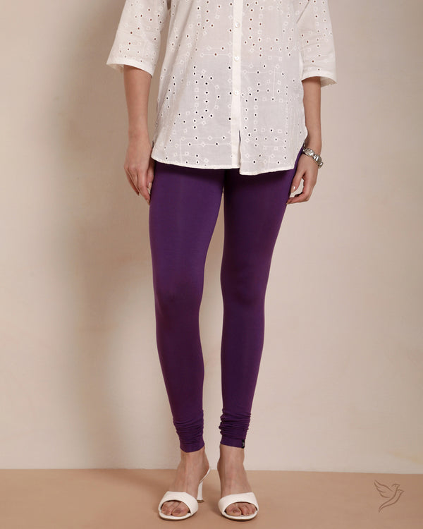 Viscose Churidar Legging - Plum Jam