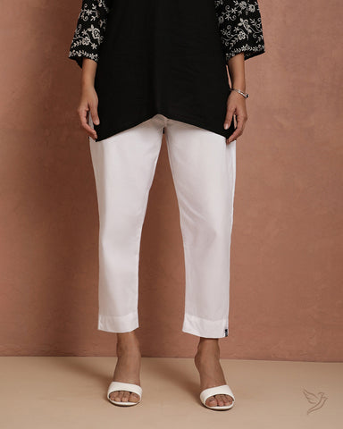 Cotton Kurti Pant - Pearl White