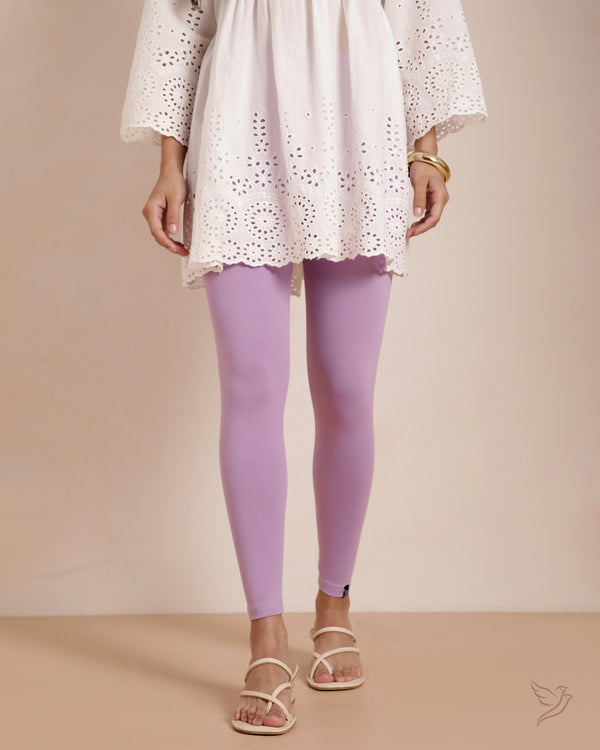 Cotton Ankle Legging - Mid Lavander