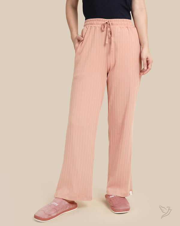 Textured Night Pant - Peach Fuzz