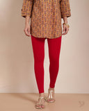 Viscose Ankle Legging - Crimson Red