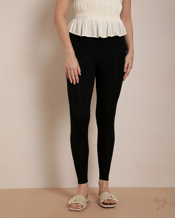 Bamboo Modal Ankle Legging - Black