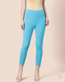 Viscose 7/8 High Ankle/Cropped Leggings - Swimming Pool